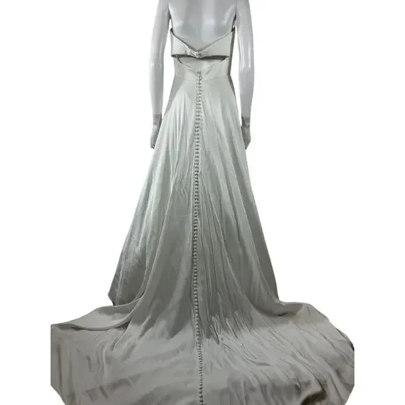 Jenny Yoo Elegant Cream Lindsey Wedding Gown Size 6 - Picture 3 of 4